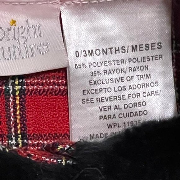 Bright Futures Red Plaid Christmas 3 months set - Picture 11 of 12